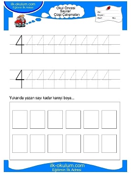 Çocuklar İçin Çizgi Çalışma Sayfaları 